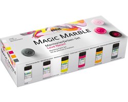 KREUL Magic Marble Effect - Verf set - 6 neon kleuren - marmerverf