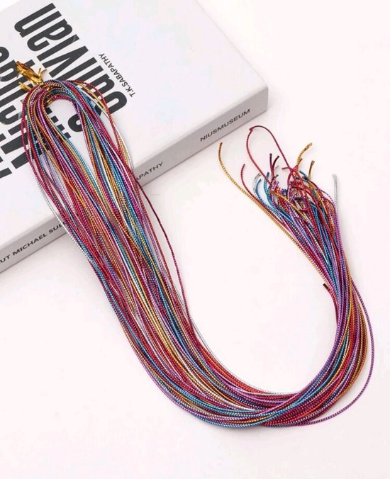 30 stuks gekleurde touwen voor haar vlechten afrikaanse antiliaanse stijl - Merkloos