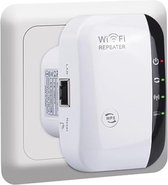 Bol.com Velox Wifi versterker stopcontact - Wifi versterker draadloos - Wifi versterker voor buiten - 300Mbps - Wit aanbieding