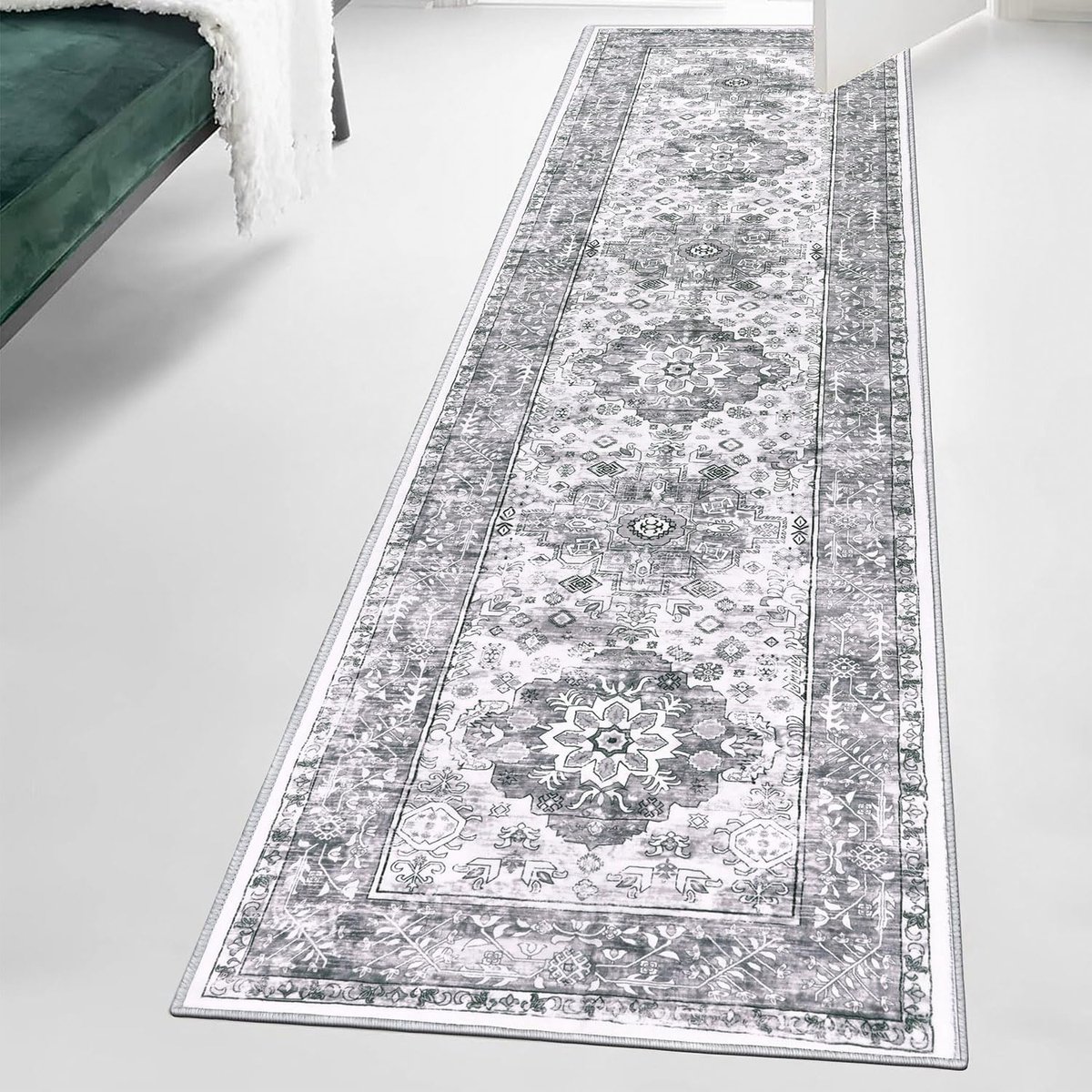 Tapijt voor Gang Wasbaar Antislip Keukentapijt Schoonloopmat 60 x 90 cm Keukenloper per Meter Vloerkleed Voor Gang Ingang Woonkamer Slaapkamer Eetkamer