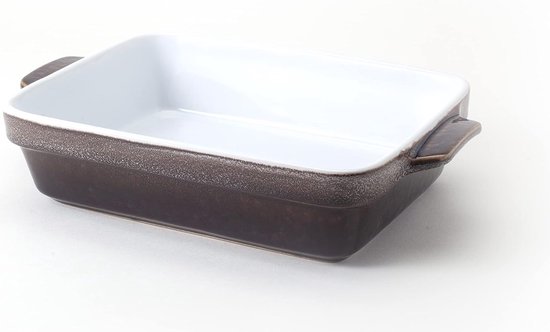 Hanseküche Ovenschotel Groot voor 4 personen van hoogwaardige keramiek | Ideaal voor lasagne, ovenschotels, tiramisu | Ovenschaal | Krasbestendig | Bakvorm | Geschikt voor de magnetron, antiaanbaklaag