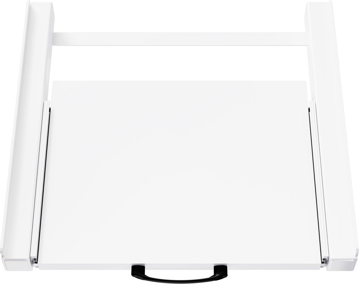 Stapelkit met Uitschuifbare Plank voor Wasmachine & Droger – Wit – Bodo — afbeelding 2