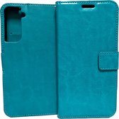 Portemonnee Book Case Hoesje Geschikt voor: Samsung Galaxy S21 - turquoise