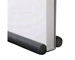 Nivard Tochtstopper - Tochthond - Tochtkussen - Dubbele Tochtrol - Kussen - Draft Stopper - Windstopper - Tochtstrip - Tochtband - Deurborstel - Voor Deur - Zwart