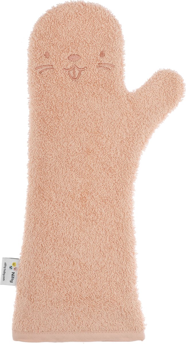 Nifty - Baby Shower Glove, The Original/Douche Washandje/Lange Washand - Washandjes - Baby Washandje - Roze van Nifty — afbeelding 2
