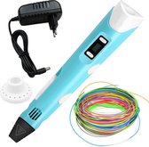 3D Pen Starterset – Tekenen en Knutselen voor Kinderen – Inclusief Gekleurde 5m Filament Teken Vulling - Blauw