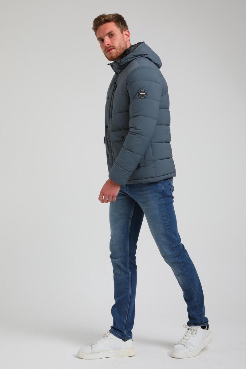 Doorgestikte Mantel Mexx Mantel Mexx Wintermantel Black/zwart