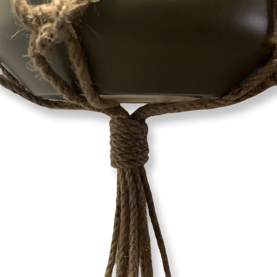 Jute Plantenhanger XL - 160 cm lang - Geschikt voor Pot met Diameter t/m 35 cm - Handgemaakt in ons Macramé Atelier - Prijs per Stuk - Let op: Exclusief Pot - Inclusief Verzendkosten