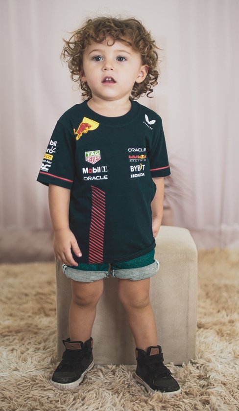 Formule 1 Red Bull Racing shirt voor kids | Navy | 100% katoen | Verstappen 1 | F1 Fans | Ideaal F1 cadeau | Maat 92 | 2 jaar | size 2T