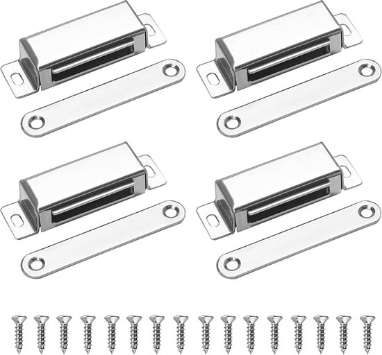 10 Stuks Kastdeurmagneten, Deurmagneten met Schroef, Magneetsnappers, Zelfklevende Kastdeurmagneetsluiting, Kastmagneten, Magneetsluitkast, Voor Schuifdeuren, Kastdeuren, Laden
