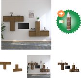 vidaXL Tv-meubelen 6 st massief grenenhout honingbruin - Kast - Inclusief Houtreiniger en verfrisser