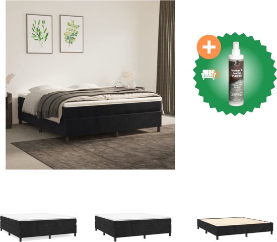 Boxspring bed 120x200 cm stof zwart kopen