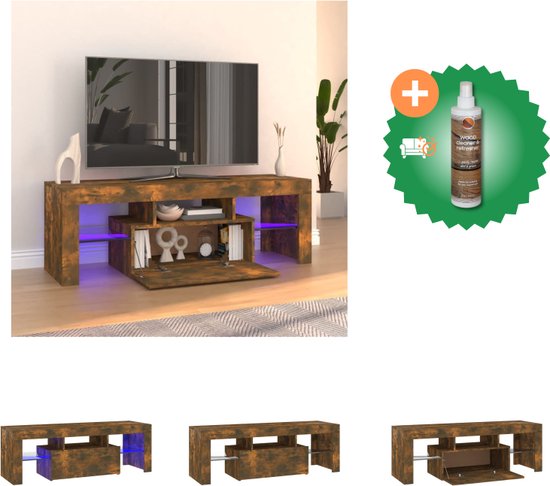TV-meubel met LED-verlichting wit 120x35x40 cm