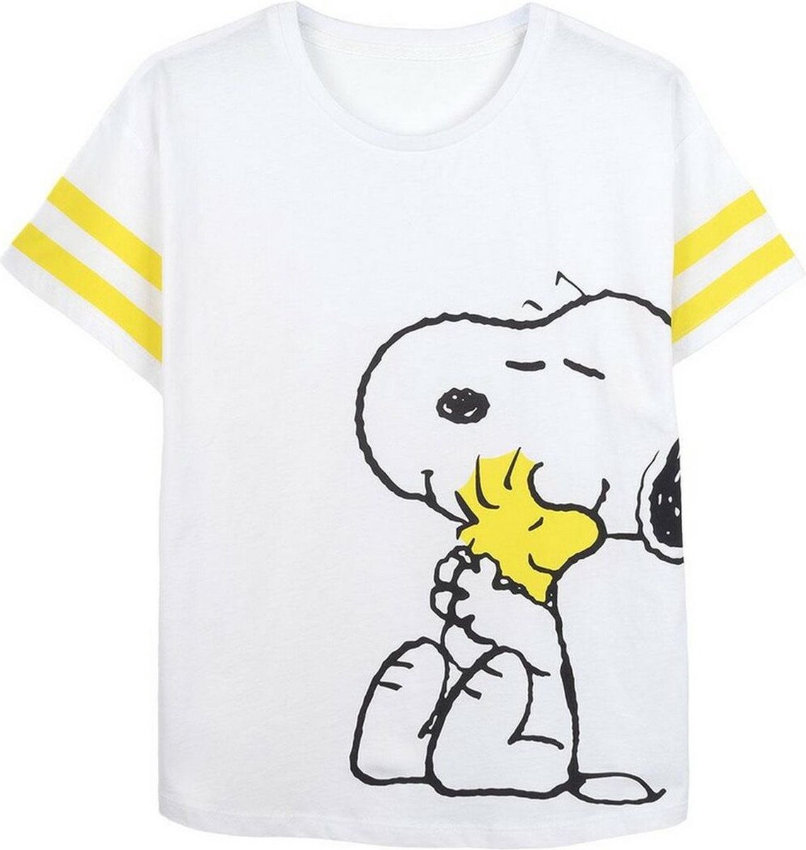 Dames-T-Shirt met Korte Mouwen Snoopy Wit - XS