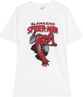 T-Shirt met Korte Mouwen voor kinderen Spider-Man Wit - S
