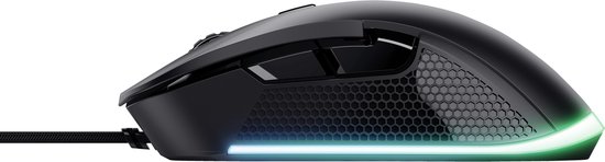 Trust GXT 922 Ybar - Gaming Muis - Bedraad - 7200 DPI - RGB Verlichting - Zwart