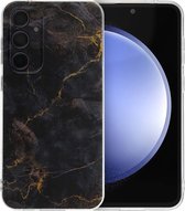 iMoshion Hoesje Geschikt voor Samsung Galaxy S23 FE Hoesje Siliconen - iMoshion Design hoesje - Meerkleurig / Black Marble