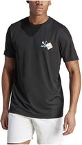 Adidas Court Sport Graphic T-shirt Met Korte Mouwen Zwart M Man