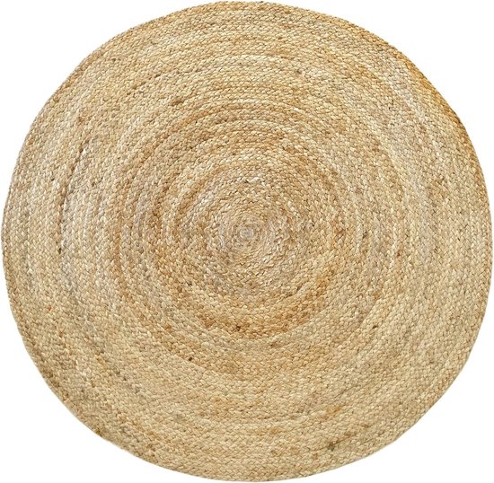 benuta Jutta Pure jute tapijt, naturel, 60 x 100 cm, witte rand