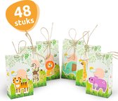 Isa's Friends® - Uitdeelzakjes Safari - 48 stuks - Uitdeelcadeaus