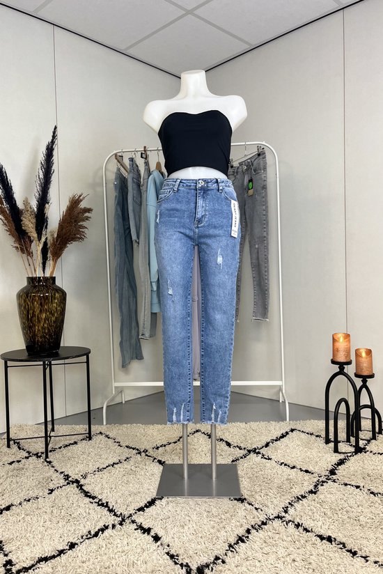 Elyn | Skinny Jeans, Blauw, Maat 40