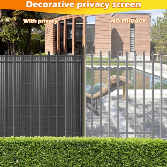Mazovia Sichtschutz Balkon, Terrasse, Garten, PVC, 100x300 cm, Grau, Sturmfest, Ohne Bohren Sichtschutzmatte, Wetterfest und UV-beständig - Ganzjähre, Modern, Kunststoff, Günstig, Anthrazit Mazovia Sichtschutz Balkon, Terrasse, Garten, PVC, 100x300 cm, Grau, Sturmfest, Ohne Bohren Sichtschutzmatte, Wetterfest und UV-beständig - Ganzjähre, Modern, Kunststoff, Günstig, Anthrazit