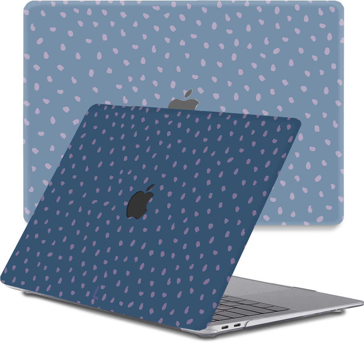 Lunso - Geschikt voor MacBook Pro 13 inch (2020-2022) - cover hoes - Purple Pips - Vereist model A2251 / A2289 / A2338 / A2686