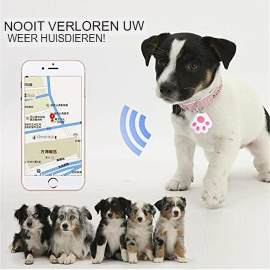 Tracker Hond - Tracker Kat - Tracker Huisdier - Tracker GPS Volgsysteem Hond - Tracker GPS Hond - Roze - Merkloos