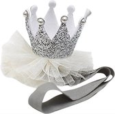 CHPN - Haarbandje - Haarkroontje - Kroontje - Zilver - Meisjes - Haar accessoire - Kroon - Verjaardag - Cadeautje - Haar accessoire - Accessoires