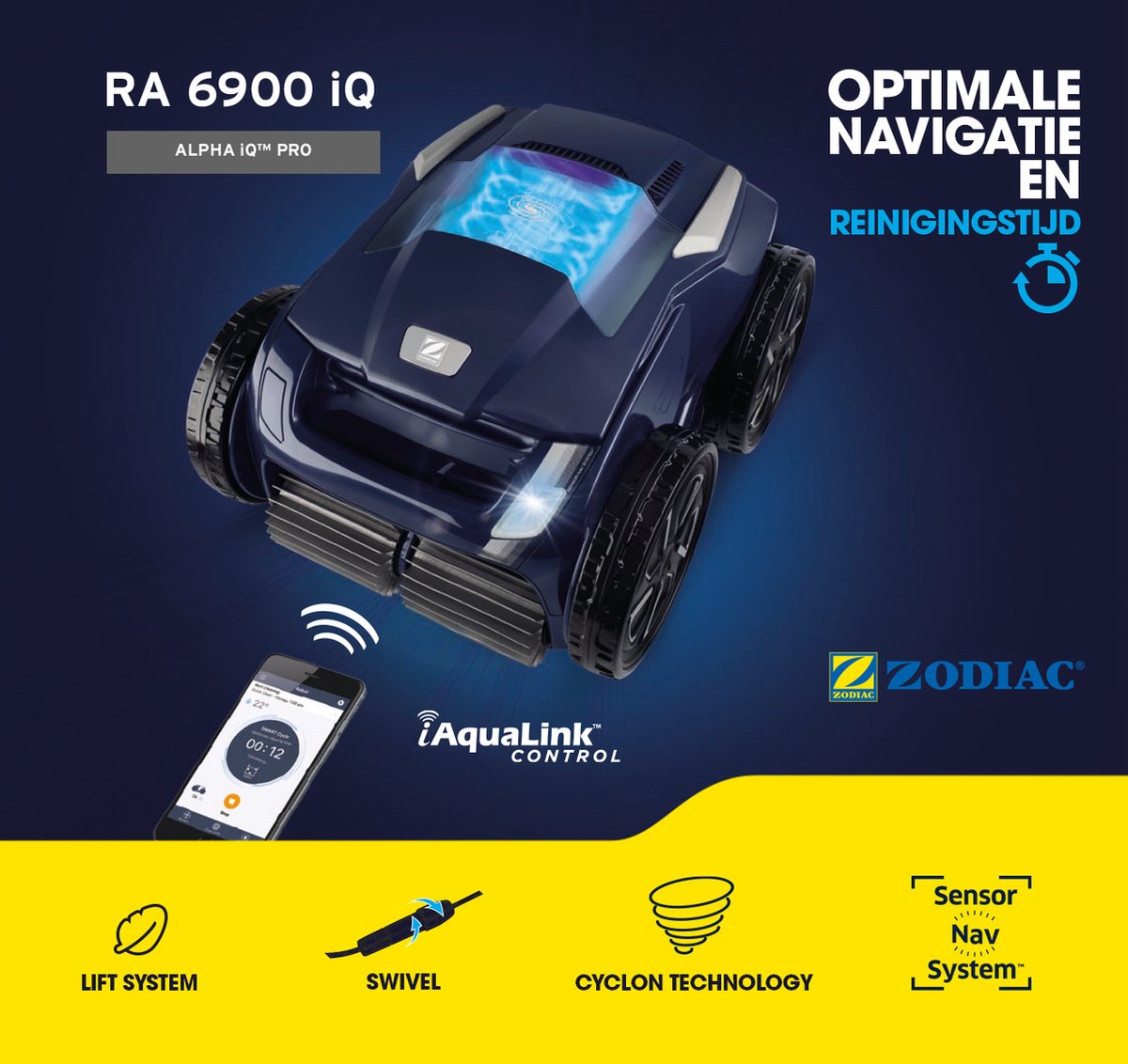 Zodiac Alpha RA 6900 IQ Pro zwembadrobot
