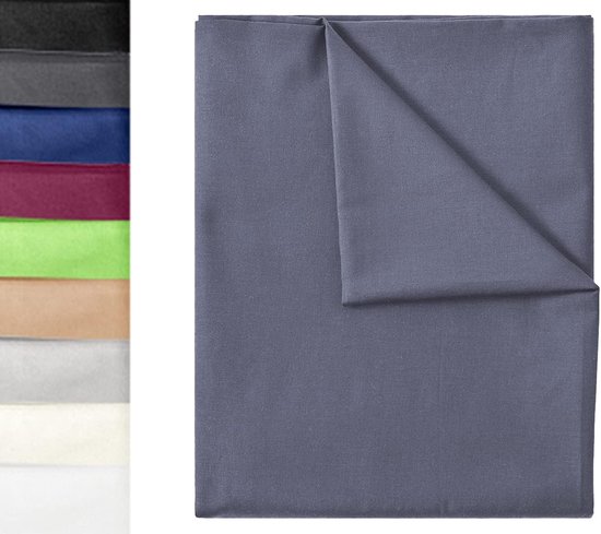Klassieke linnen lakens van 100% katoen, bedlaken, zonder elastiek, in vele formaten en kleuren, 150x250 cm
