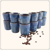 Tasses à expresso OTIX - sans oreille - Set de 12 - Faïence - 80 ml - Mugs - Tasses à café - BLUETT