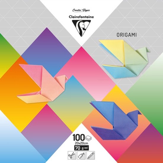 Origamipapier 100 vellen 20 x 20 cm Coul Degradee 70 grams