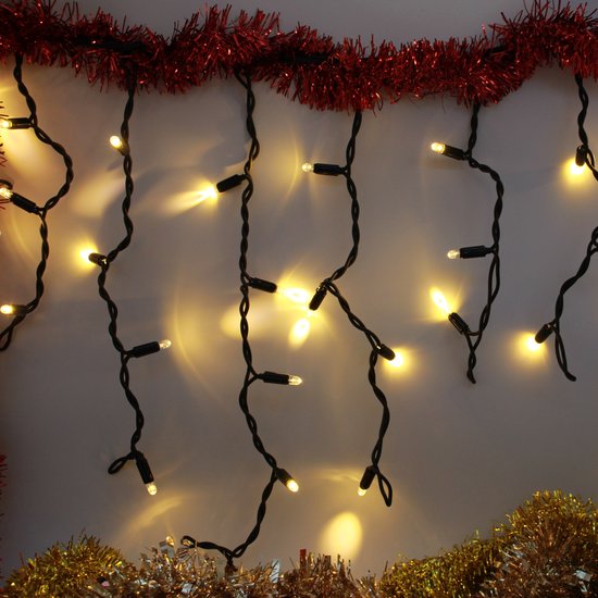 LED extérieur en glaçon - 39 mètres - avec 1482 lumières LED blanc chaud | Lumières de Noël de glaçon atmosphérique