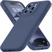 Coque avec Protection d'appareil photo adaptée à Apple iPhone 15 Pro Max | Couverture verso | Fin | Siliconen souple et souple | Bleu foncé