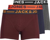 JACK & JONES Lot de 3 Boxers Homme - Bordeaux - Taille L