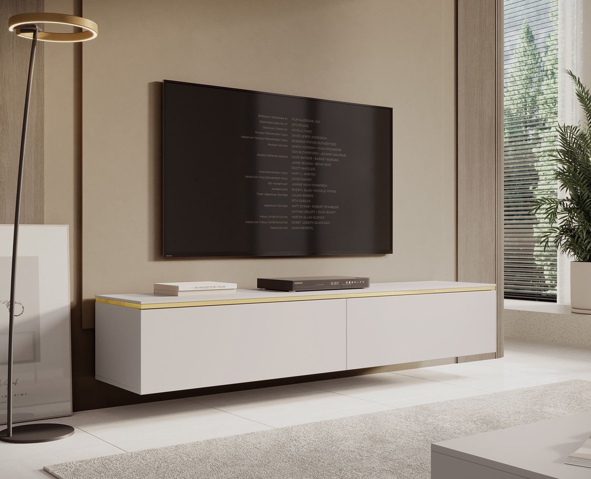 MEUBELLA TV-Meubel Assunta - Beige - 180 cm