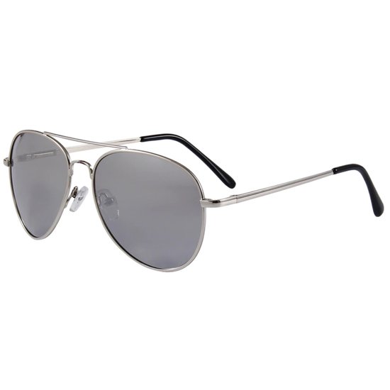 Fako Sunglasses® - Pilotenbril - Piloot Zonnebril - Heren Zonnebril - Dames Zonnebril - Model Bruce - Zilver - Zilver van Fako Sunglasses® — afbeelding 3