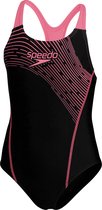Speedo Medley Logo Medalist Zwart/Roze Sportbadpak - Maat 140