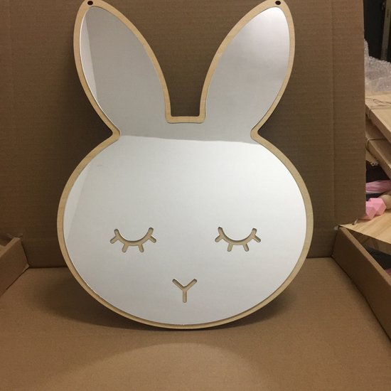 Miroir Enfant Lapin | Miroir mural | Chambre des enfants