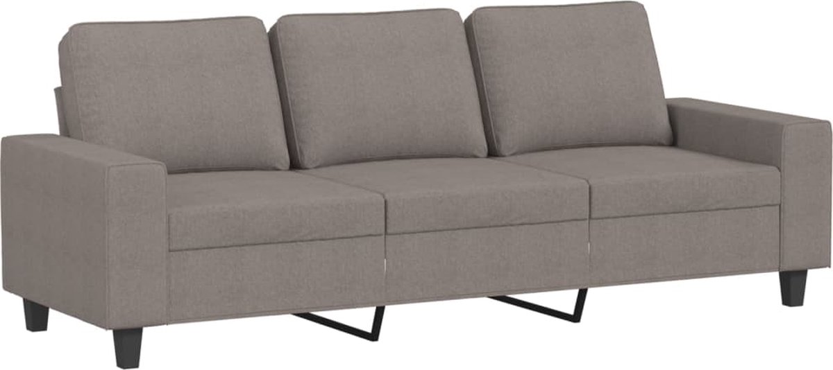vidaXL Driezitsbank - 180 - cm - stof - taupe