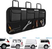 Organiseur De Coffre De Voiture Imperméable En Cuir - Avec Couvercle Et Poignée, Pour SUV, Format XL (Noir) - 5