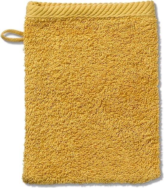 Kela Salle de Bain - Gant de Toilette Ladessa Curry Yellow 15x21 cm Set de 3 Pièces - Plastique - Jaune