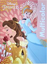 Disney Princess - Multicolor - Prinsessen - kleurboek - Assepoester - Belle - 17 kleurplaten en 17 voorbeelden - creatief - tekenen - verjaardag - cadeau
