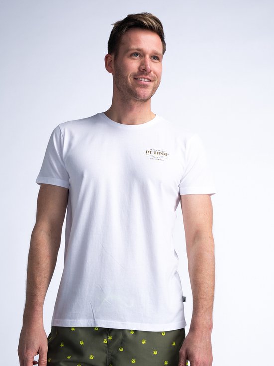 Petrol Industries - Heren Backprint T-shirt Seagrove - Wit - Maat XXL