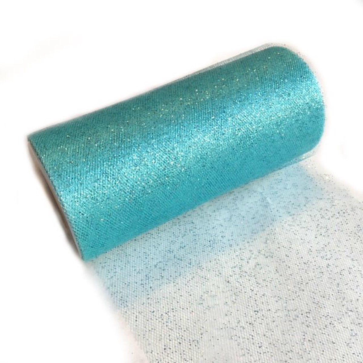 Blauwe glitter tule