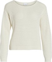 Vila Sweater Vibellisina Boatneck L/s Knit Top - 14089578 Egret Taille Femme - L