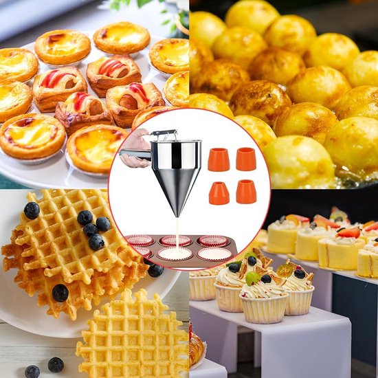 Distributeur De Pâte Manuel – Préparateur Précis Pour Crêpes, Pancakes & Gâteaux