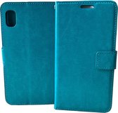 Portemonnee Book Case Hoesje Geschikt voor: Samsung Galaxy A01 - Turquoise