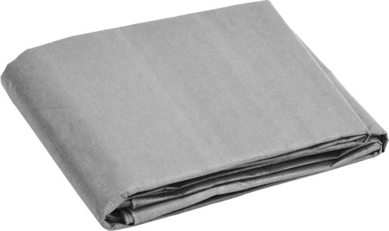 vidaXL Dekzeil 260 g/m² 4x6 m HDPE grijs, tarp, zeil, afdekzeil, grondzeil, kampeerzeil, beschermzeil, tarpen, grondzeilen, zeilen, kampeerzeilen